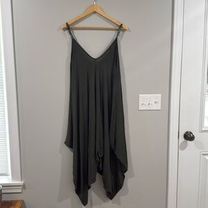 Olive green shapeless jumpsuit